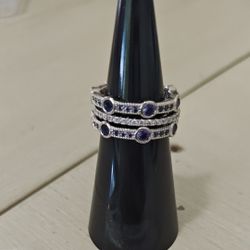 Farmhouse Unicorn!! Sapphire And Diamond CZ BP rings 