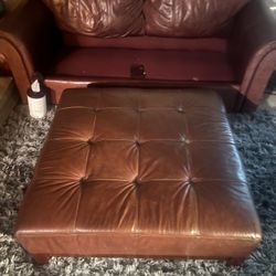 Leather Ottoman