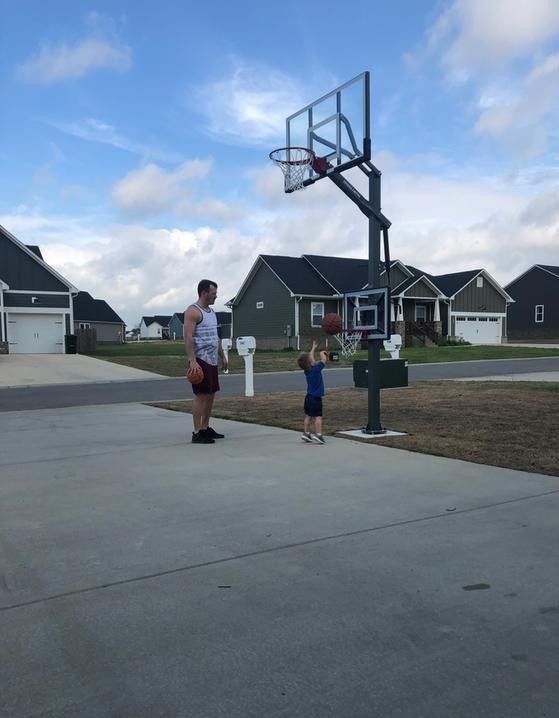 Goaliath 60 inch in ground basketball hoop, adjustable basketball Court