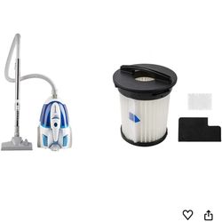 Vacmaster CCO101 Bagless Canister Vacuum Cleaner 1 Washable HEPA Filter 1 Air Outlet Sponge & 1 Air Inlet Sponge Replacements