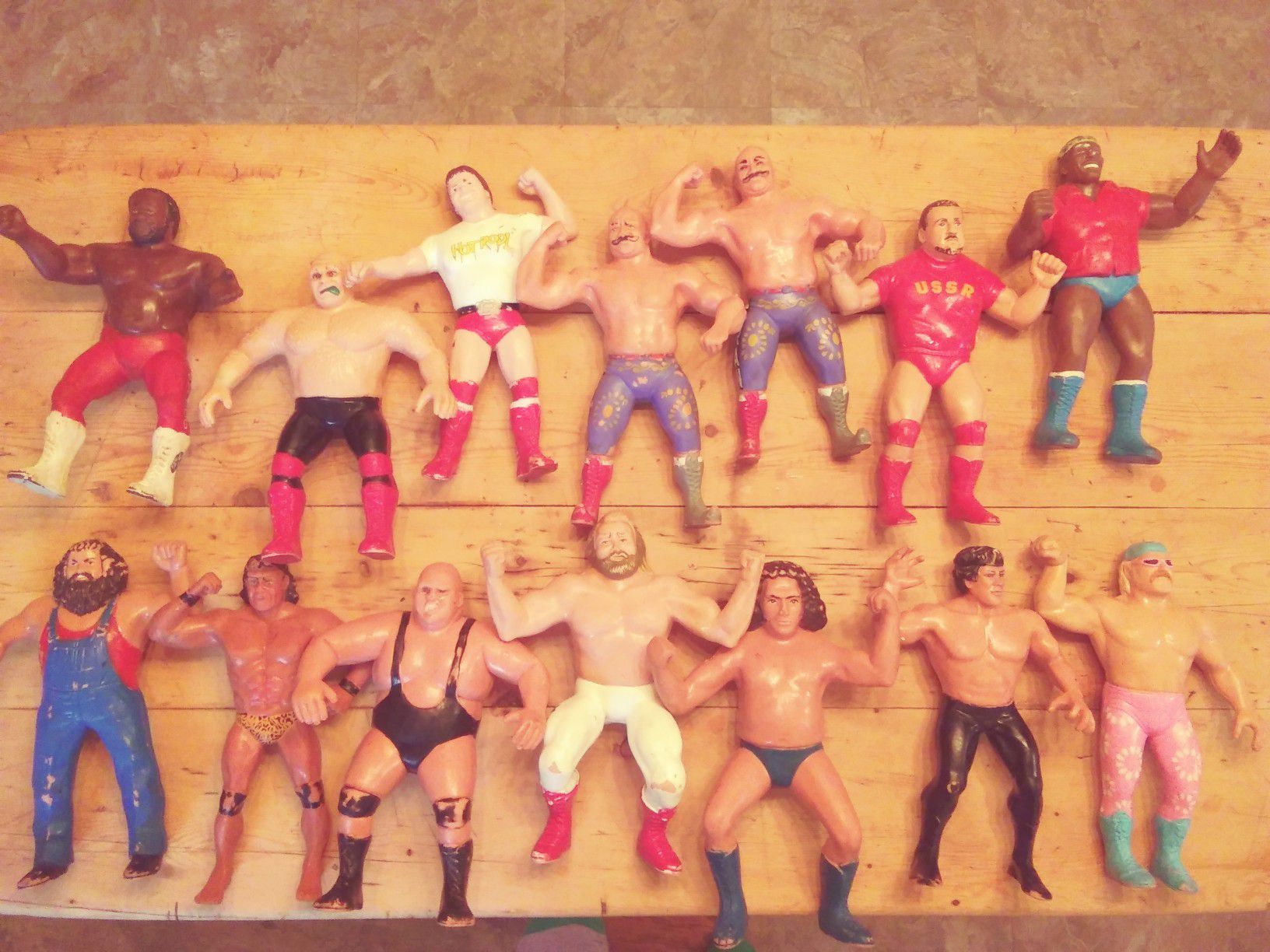 WWF 1980s rubber action figures