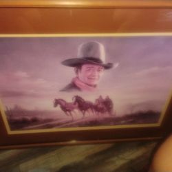 Signed  By Artist And Numbered John Wayne 