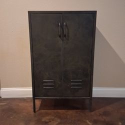 Rustic Metal Cabinet For Sale