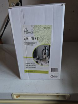 G Francis 10-Piece Bartender Kit with Bamboo Stand
