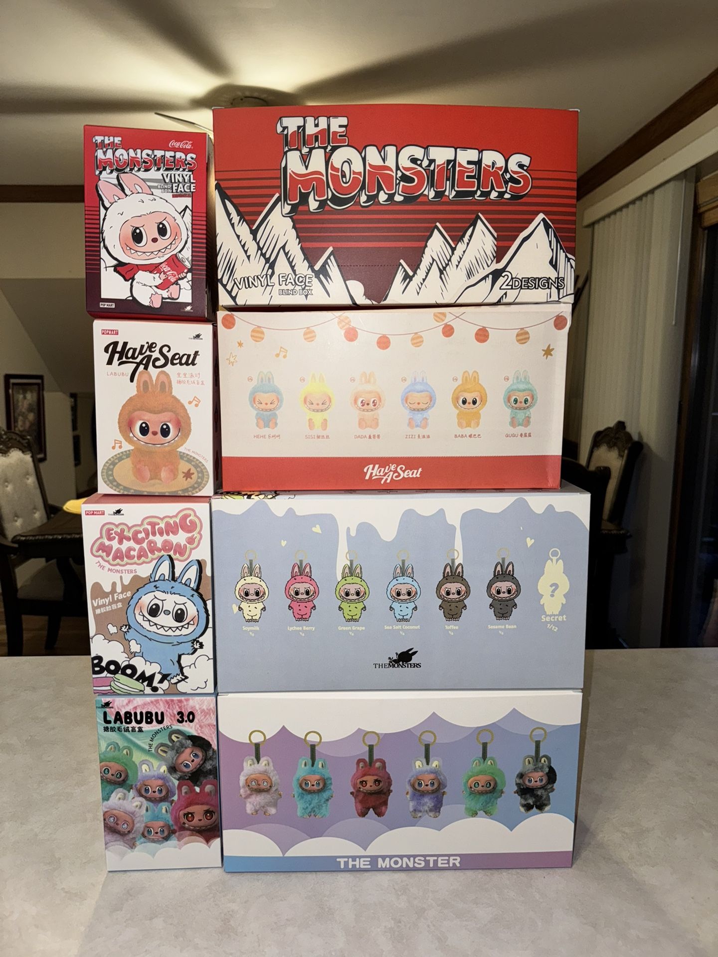Labubu(Coke-HaveASeat-Maccaroon-V3) $20 Each