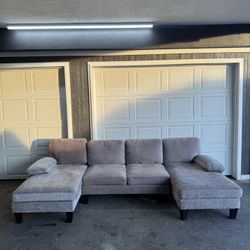 Gray Sectional Couch Sofa