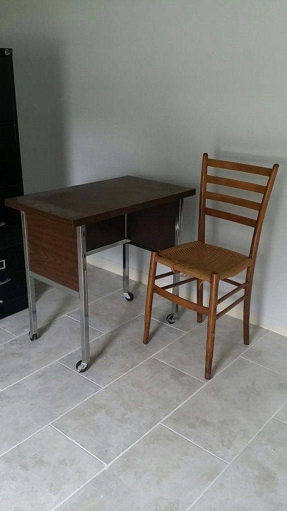 DESK and small chair --$25