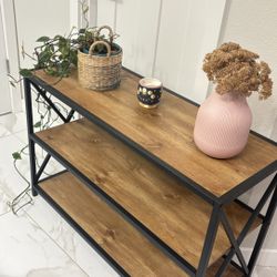 Wood Console Table Or Three Tier Table 