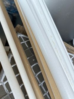Painted MDF in white and black