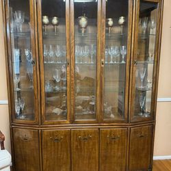 Drexel Dining Room Set China, Buffet, Table & Chairs