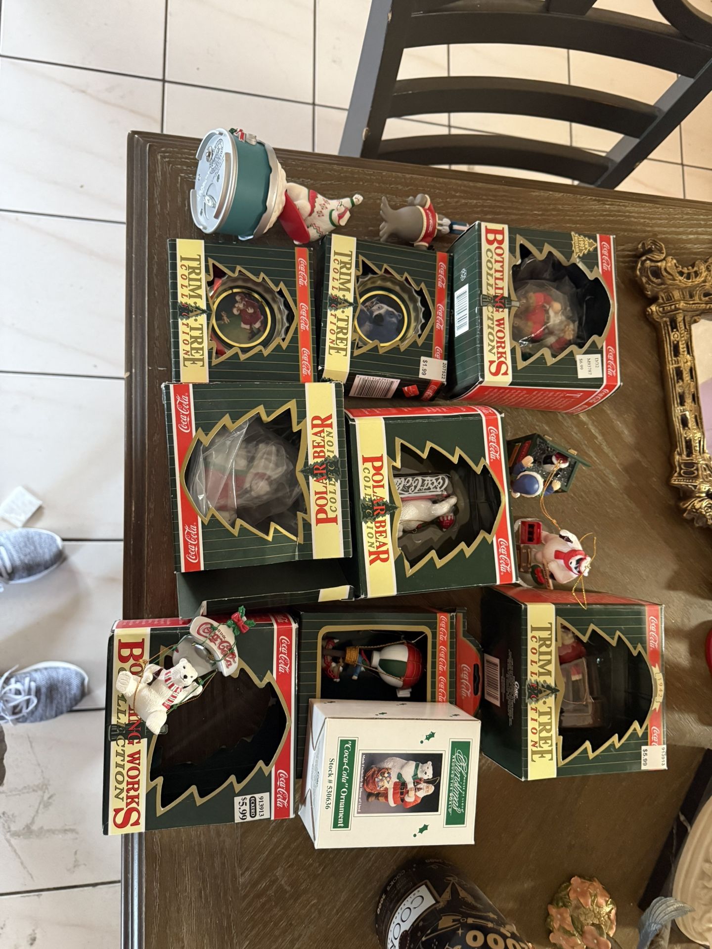 Coca Cola Vintage Christmas tree Ornaments 1990’s