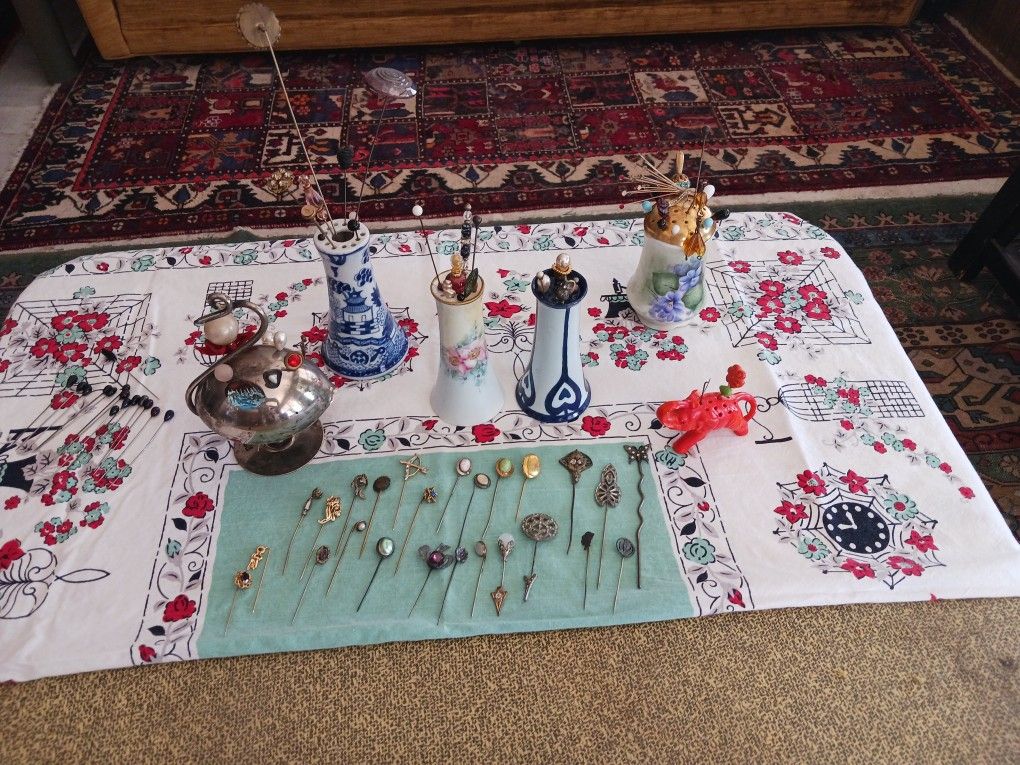 Vintage Hat Pins And Holders