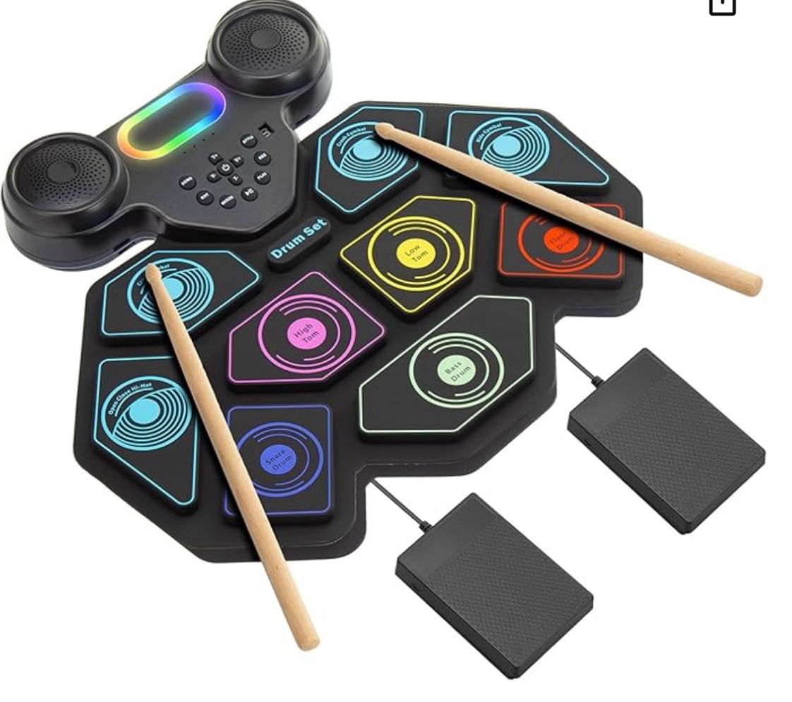 Electronic Drum Kit Portable 9-Pad Roll-Up