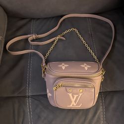 Crossbody Bag Beige And White 