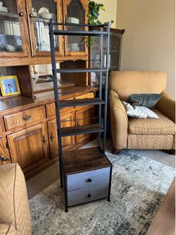 Small Shelf Stand with Fabric Drawers