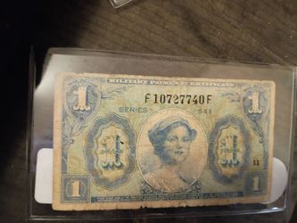 $1 military payment certificate rare series 541