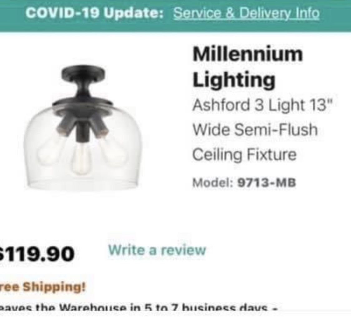 Brand New In The Box Beautiful Light Fixture