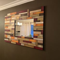 Large Contemporary Art Mirror 