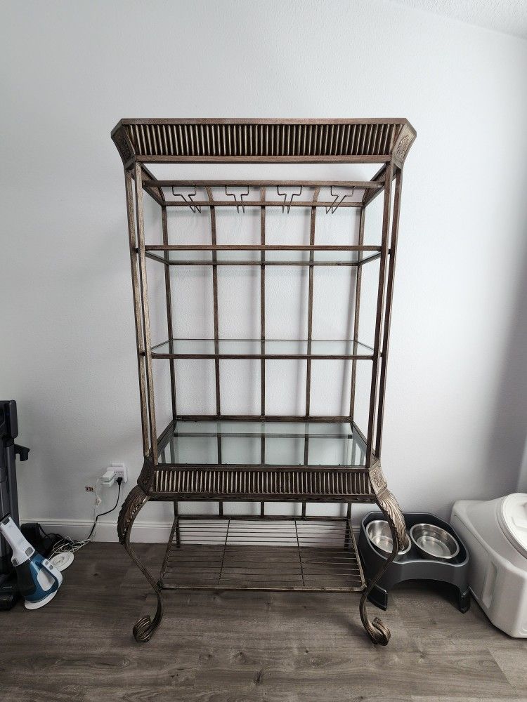 Metal & Glass Bakers Rack / Display Shelf