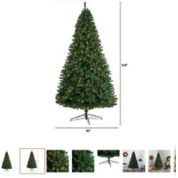 9 Foot Tall Pre Lit Artificial Christmas Tree