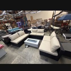 New assemble 7pcs outdoor conversation still in khaki