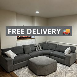 Modular Gray Sectional Couch 🛋️- FREE DELIVERY 🚚 