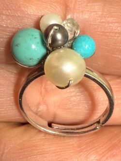 VAR VAR Handmade Sterling silver natural pros different colors and turquoise