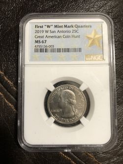 Graded W Mint Quarter