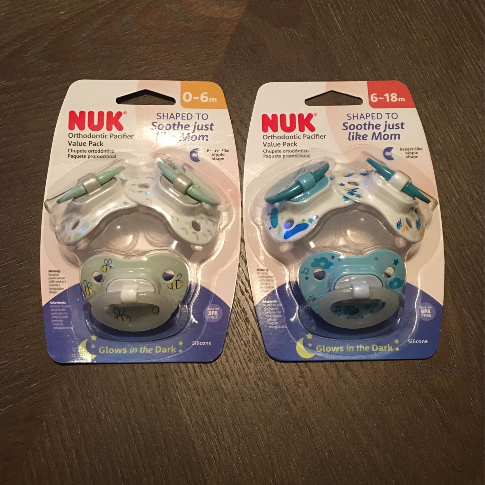 BOY - Orthodontic NUK Pacifier SET - NEW