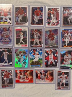 19 Mike Trout cards, variations,refractors one from Japan