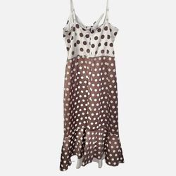 Venus Womens Brown & White Polka Dot Dress Open Stomach Spaghetti Strap  Disney Wear for Sale in Anaheim, CA - OfferUp