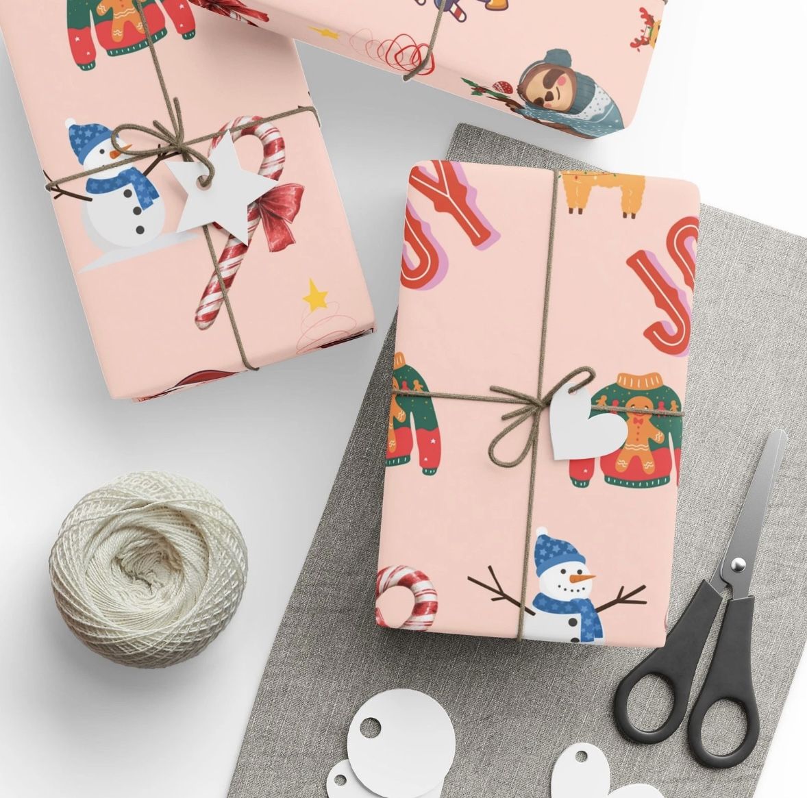 Gift Wrap, Penguin Holiday Pattern Wrapping Paper | Cute Winter Penguins,