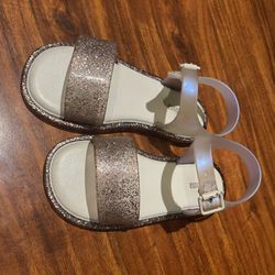 Mini Melissa Sandal Girl Purple glitter  - Size 10
