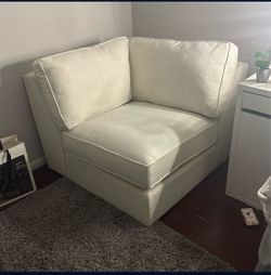 Cream white corner chair