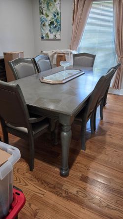 Grey Dinning Room Table