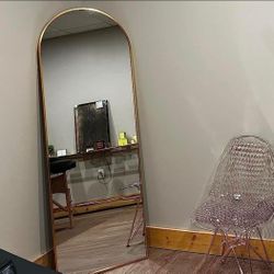 71x26 Gold Mirror With Stand