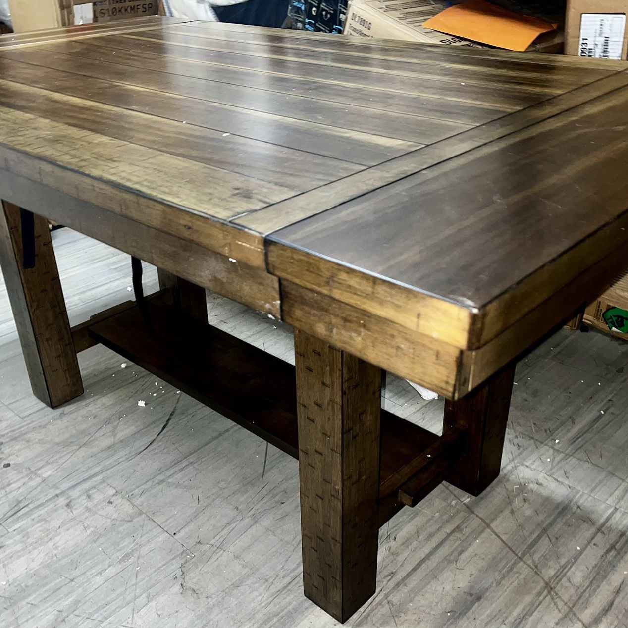 New Rustic Style Real Wood Dining Table By Ashley’s Design ✅ Financing Available Only $39