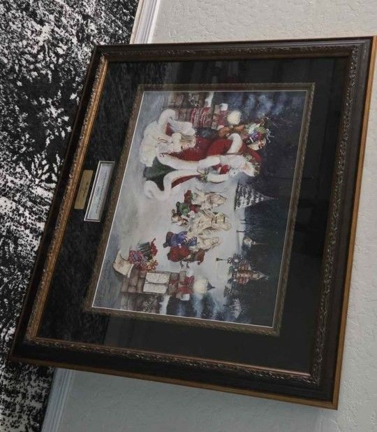 "We Believe" by Brenda Harris Trustian framed and signed Christmas print