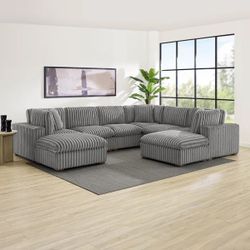 Thomasville Lowell Corduroy 8-piece Modular Sectional $1029.99