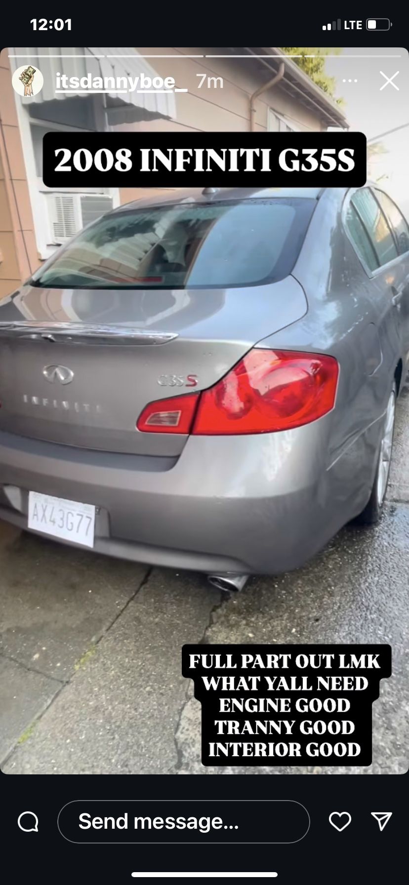 2008 Infinity G35s Parts