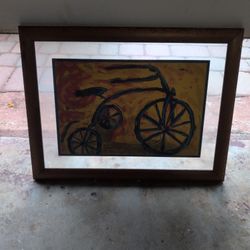 Noin Framed Art High Wheel Bicycle 22x19