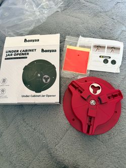 Banyaa Under Cabinet Jar Opener Red