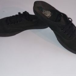 Vans T375 Unisex Canvas Sneakers Black Men's Size 6.5 Women's Size 8