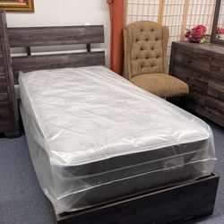 Complete Twin Bed With Combination Mattress