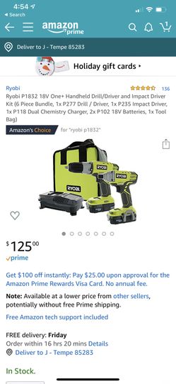 NIB - Ryobi ONE+ 18v Drill & Driver Set