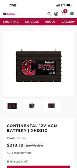 Continental heavy duty batteries, 950 cranking app