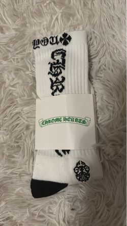 Chrome Hearts White Crew Socks