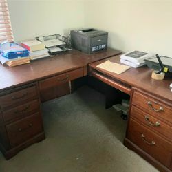Whalen Office Desk - Oak