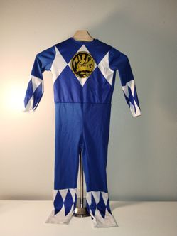 Vintage 1994 Child Size Blue Might Morphin Power Rangers Costume NO MASK/BELT