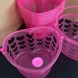 Pink Heart Basket